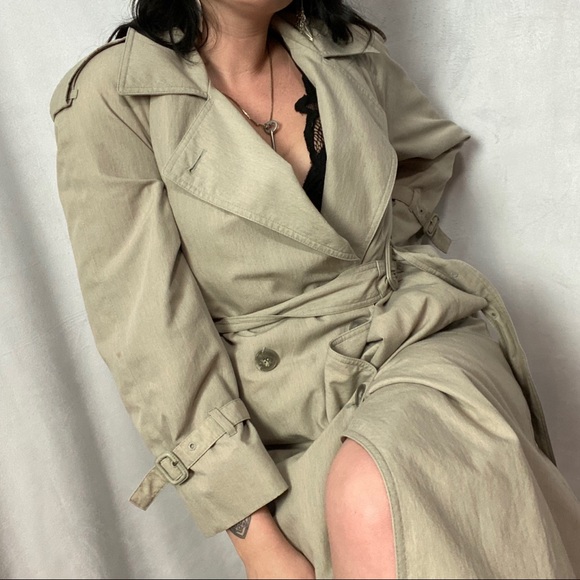 VNTG LONDON FOG INSULATED ANKLE LENGTH TRECH COA - Picture 2 of 9